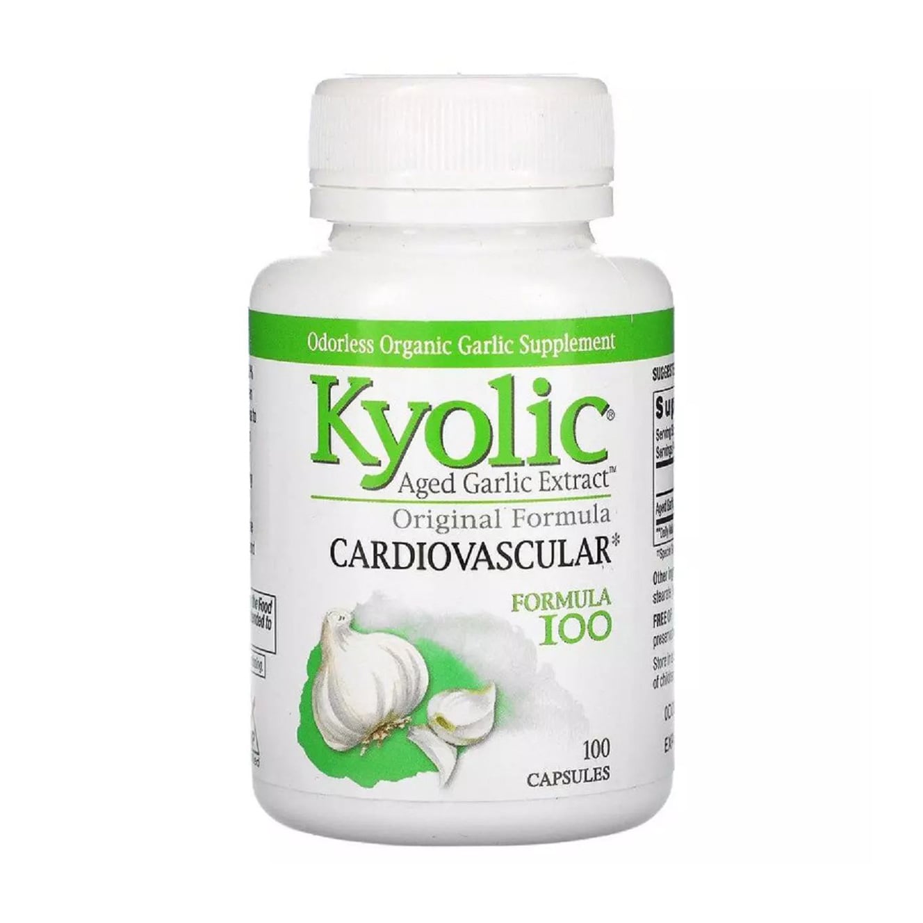 Екстракт часнику підтримка серцево-судинної системи Kyolic Aged Garlic Extract Cardiovascular Formula 100, 100 капсул